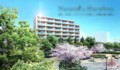 チラシにCGで描かれた公園を見下ろす風景