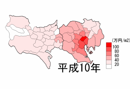 23区の地価推移