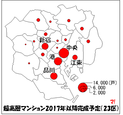 超高層マンション2017年以降完成予定（23区）