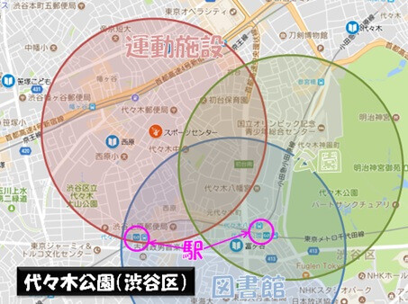 代々木公園(渋谷区)の西側