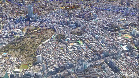 六本木ヒルズ・青山霊園（港区）高度750ｍ（2,500ft）