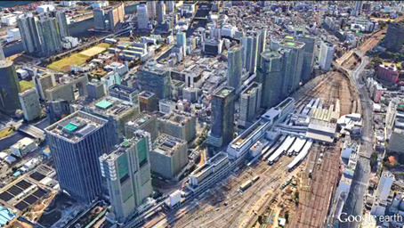品川駅（港区）高度450ｍ（1,500ft）