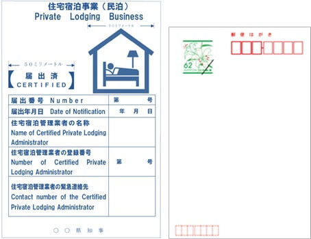 標識サイズ(葉書との比較)