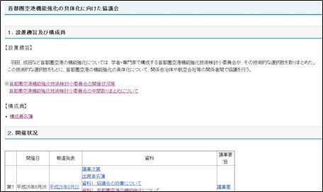 首都圏空港機能強化の具体化に向けた協議会（国土交通省）