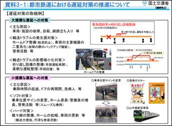都市鉄道における遅延対策の推進について