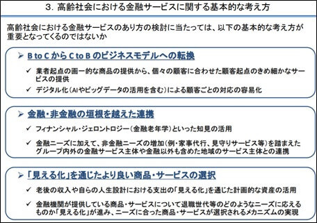高齢社会における金融サービスに関する基本的な考え方