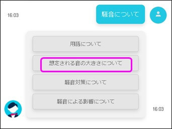想定される音の大きさについて