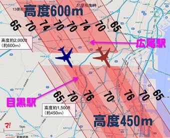 広尾駅（港区）周辺の騒音レベル