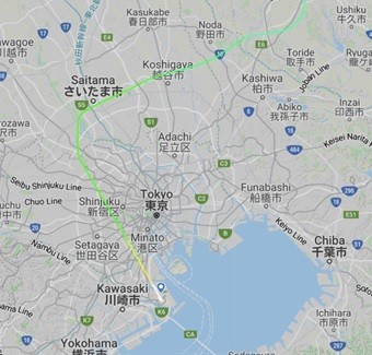 DL7便（ロサンゼルス⇒羽田）_羽田周辺拡大