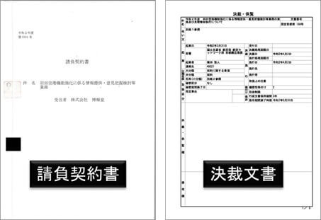 「請負契約書」と「決裁文書」