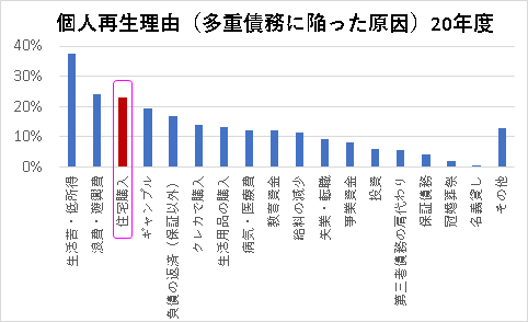 個人再生理由(多重債務に陥った原因)20年度