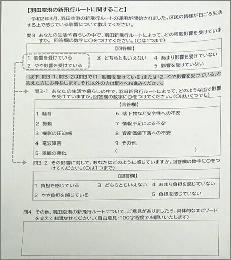 区民アンケート調査票（案）_羽田新ルート