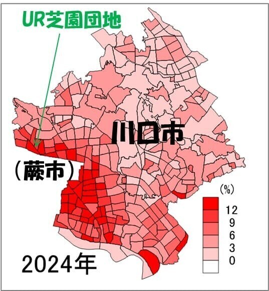 外国人占有率(川口市)