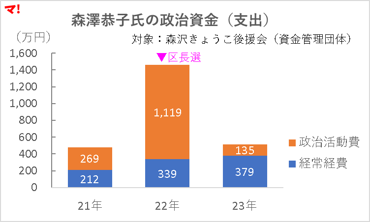森澤恭子氏の政治資金（支出）