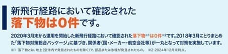 落下物はゼロ件
