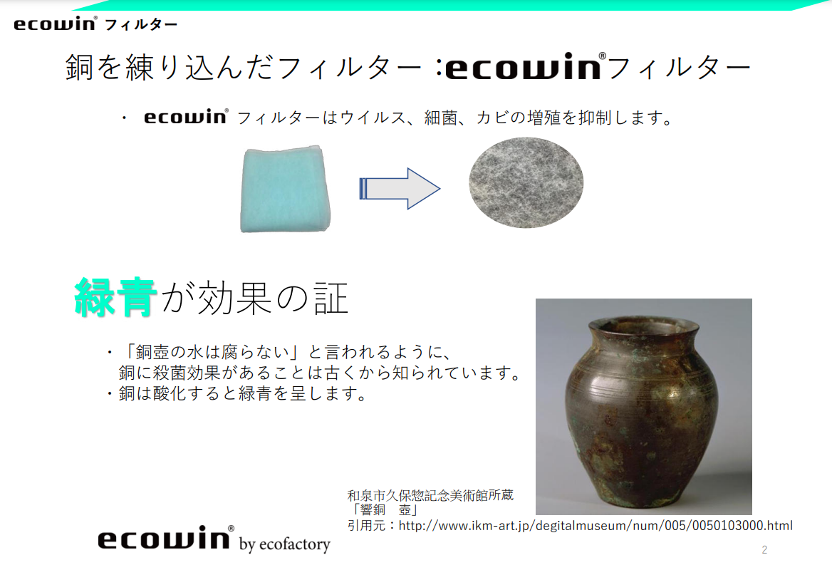 エアコンフィルター「ecowinフィルター」の資料4