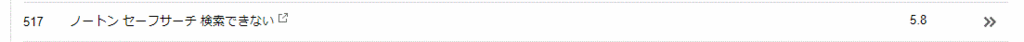 「ノートンセーフサーチ　検索できない」の順位5.8