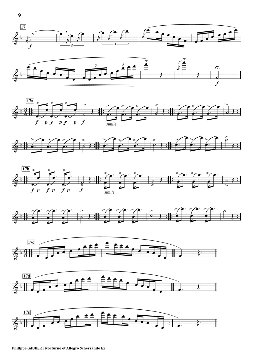 Gaubert : Nocturne et Allegro Scherzando - フルート上達の秘伝