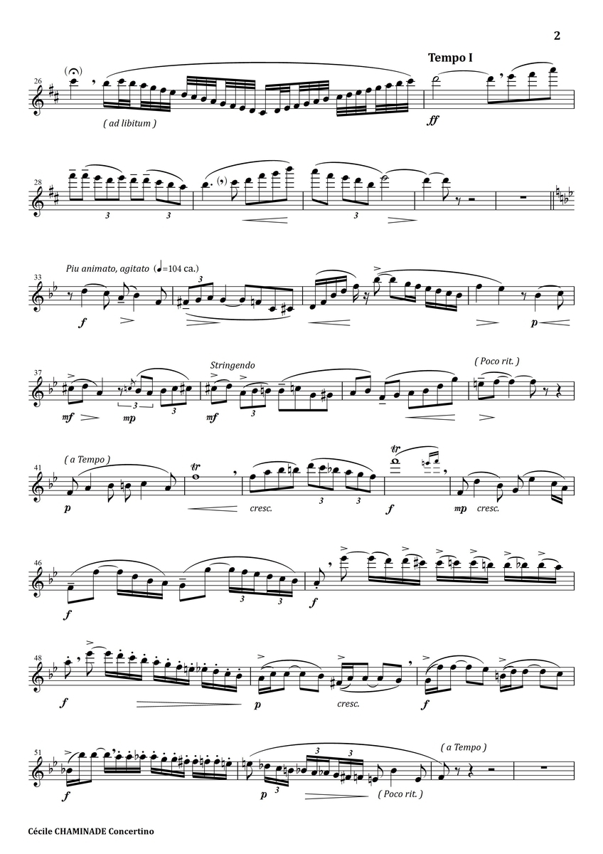 Chaminade : Concertino op.107 - フルート上達の秘伝