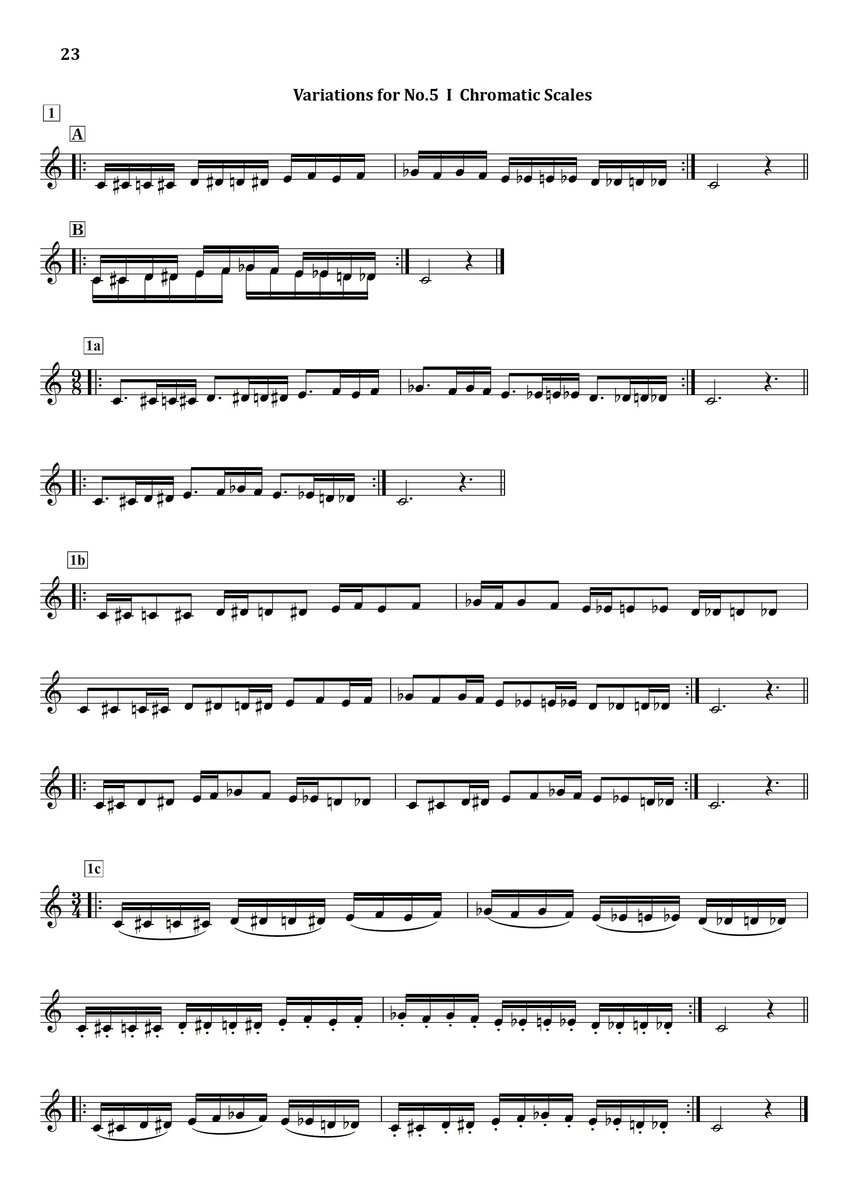 Daily Exercises No.5I Chromatic Scales フルート上達の秘伝