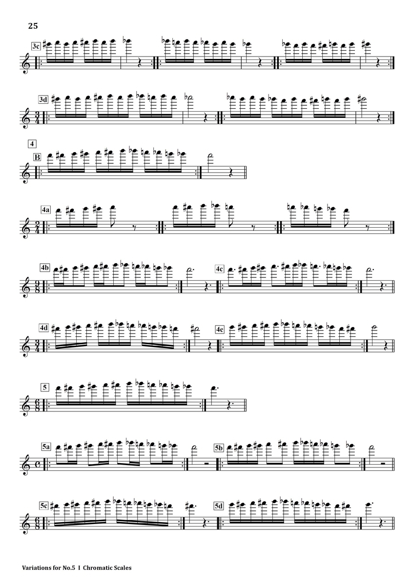 Daily Exercises No.5I Chromatic Scales フルート上達の秘伝