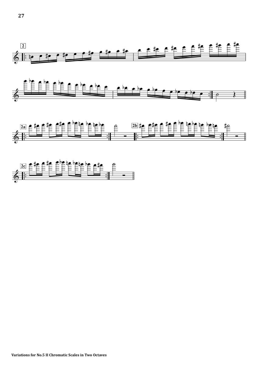 Daily Exercises No.5II Chromatic Scales in Two Octaves フルート上達の秘伝