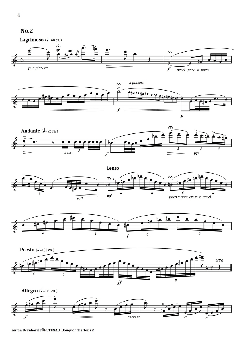 Furstenau Bouquet des Tons No.2 フルート上達の秘伝