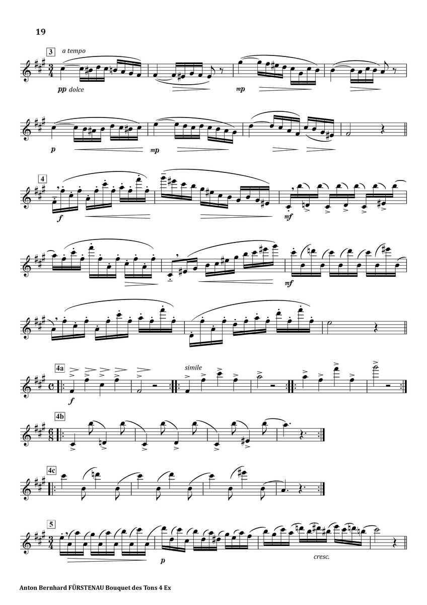 Furstenau Bouquet des Tons No.4 フルート上達の秘伝