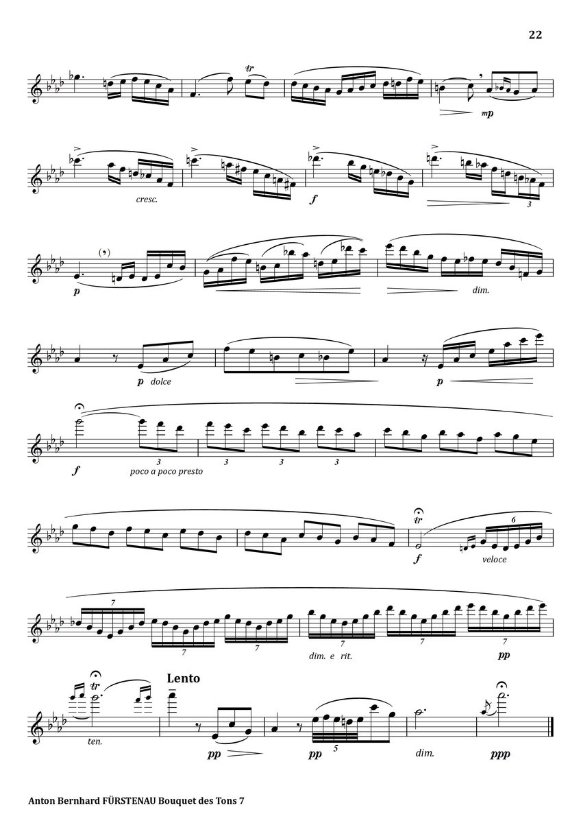 Furstenau Bouquet des Tons No.7 フルート上達の秘伝