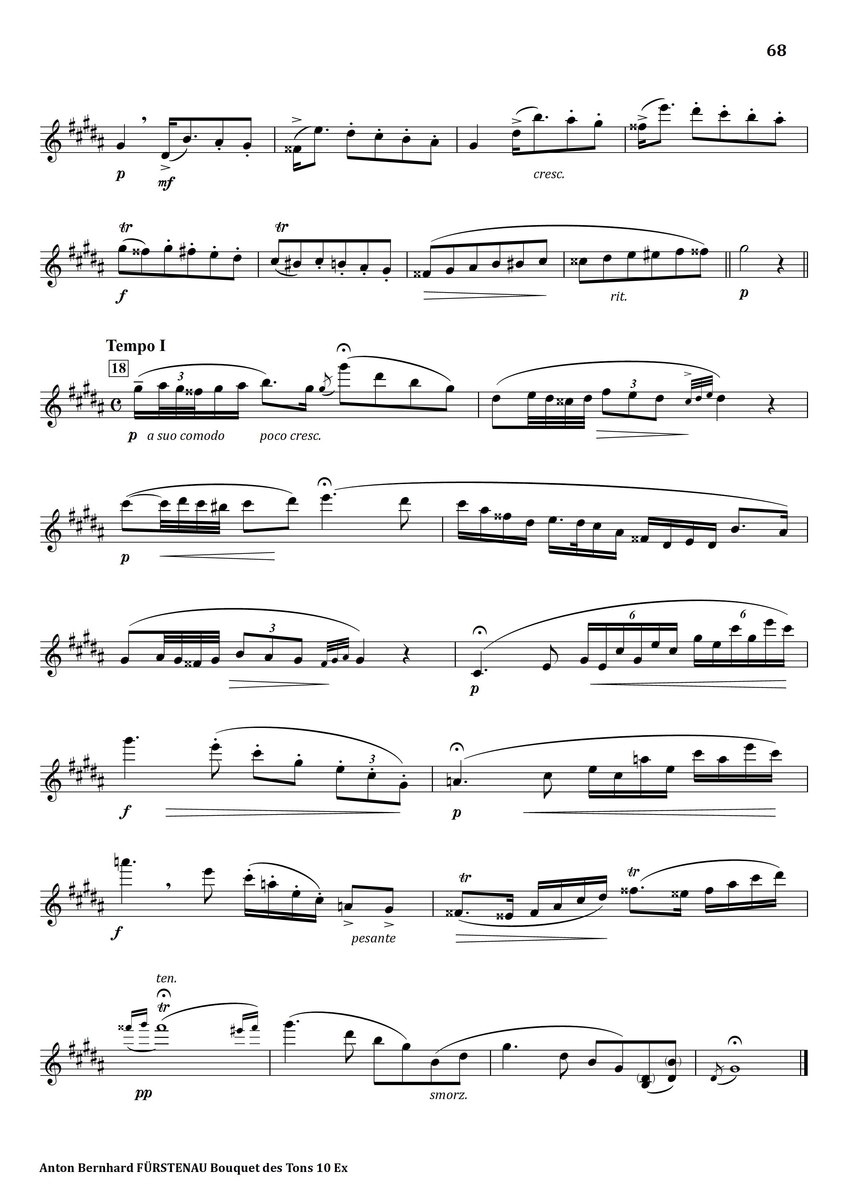 Furstenau Bouquet des Tons No.10 フルート上達の秘伝