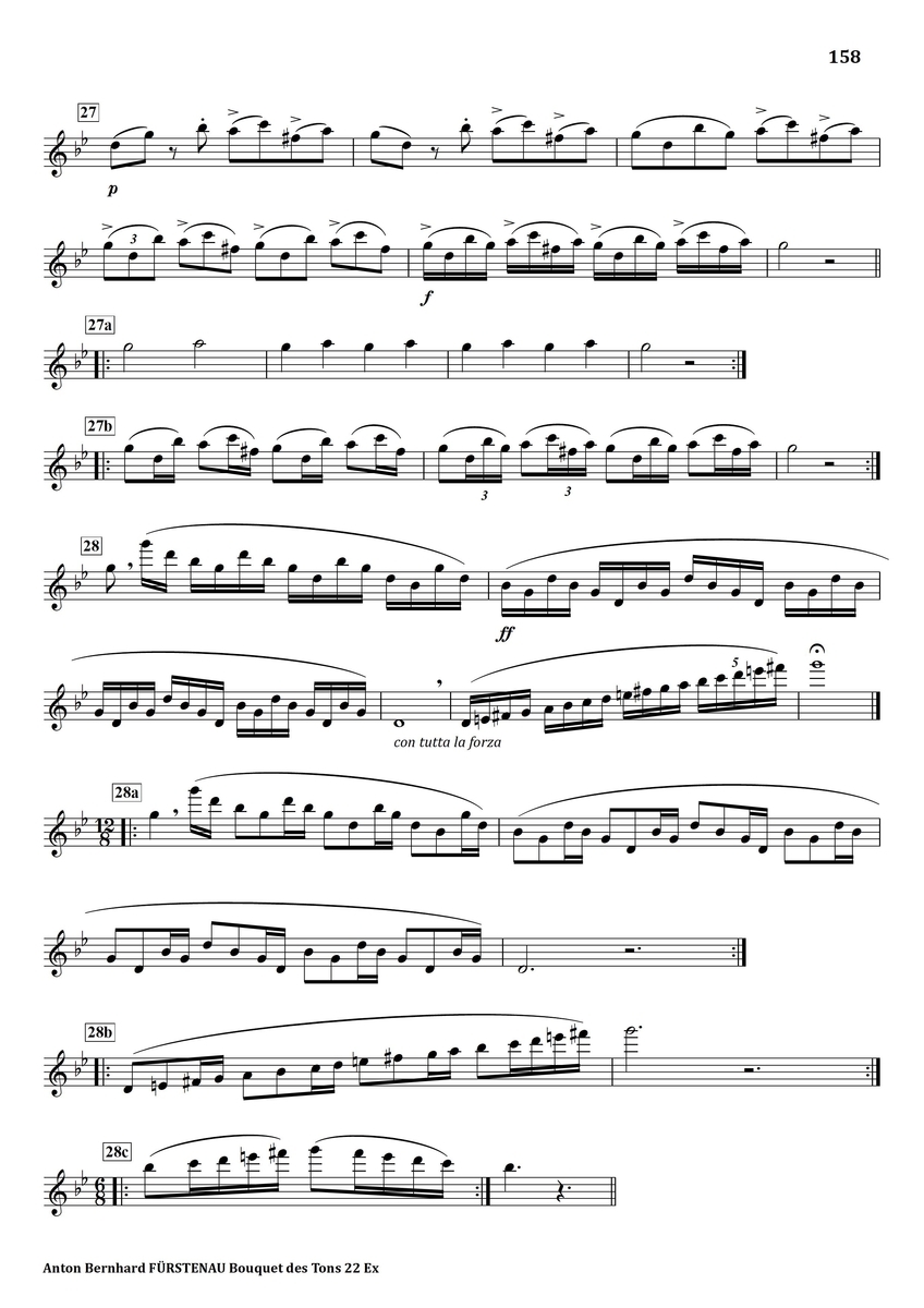 Furstenau : Bouquet des Tons No.22 - フルート上達の秘伝