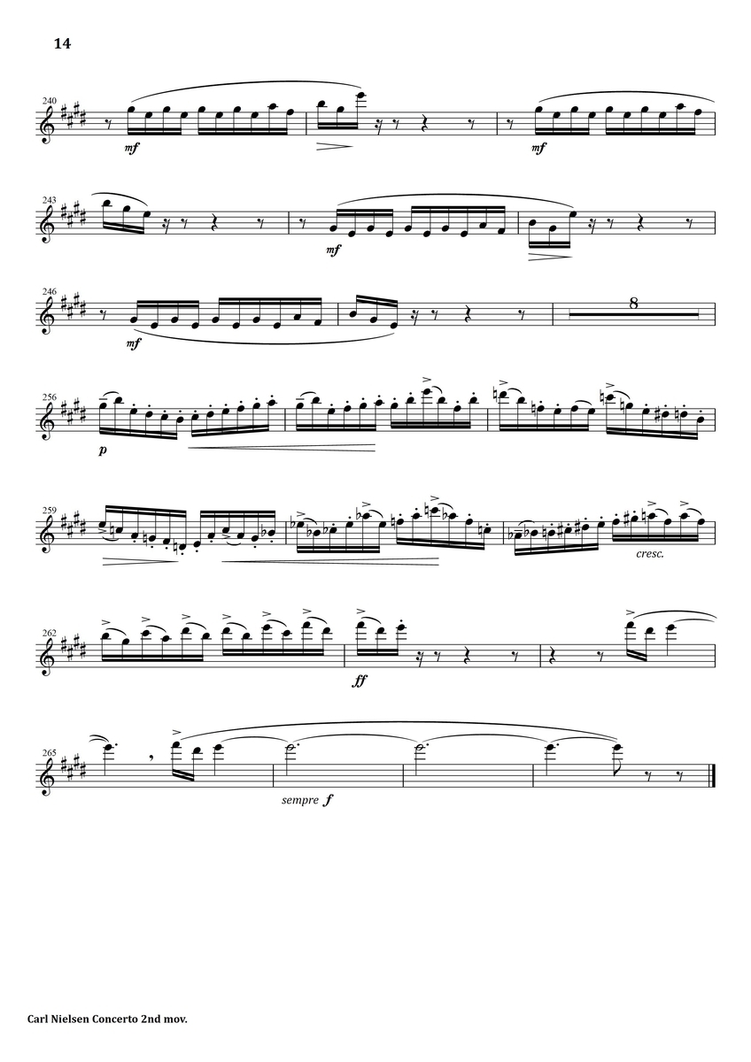 Nielsen Concerto 2nd mov. フルート上達の秘伝