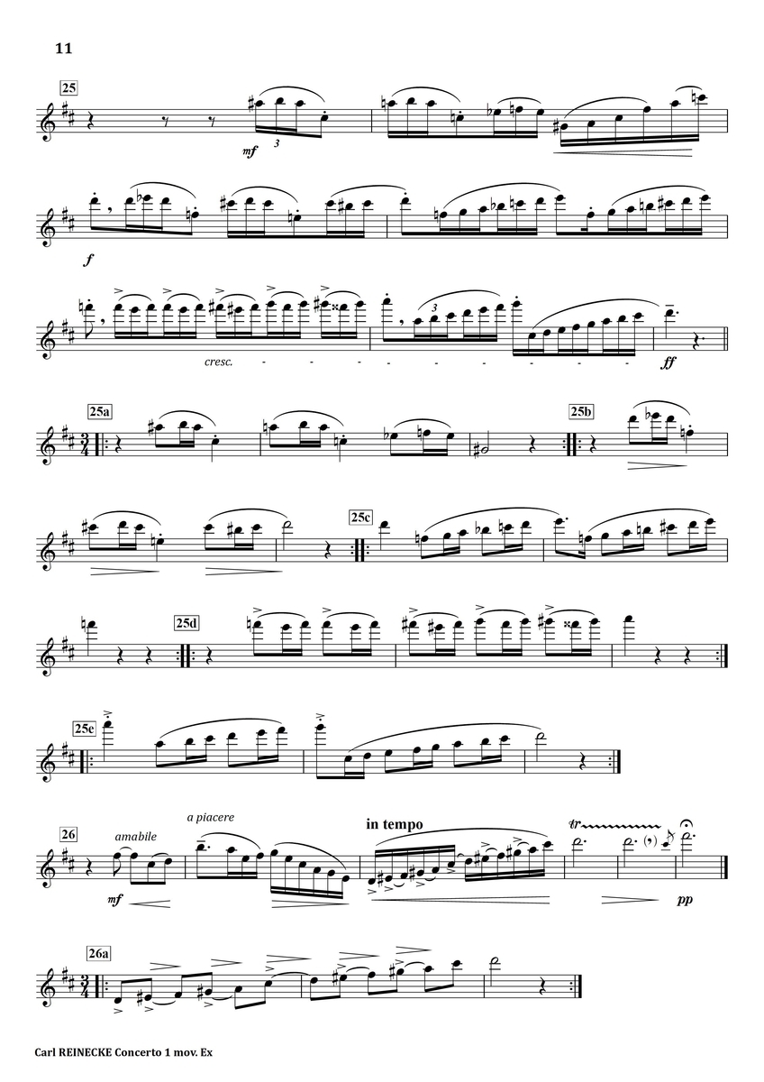 奏 Reinecke : Concerto 1 mov. - フルート上達の秘伝