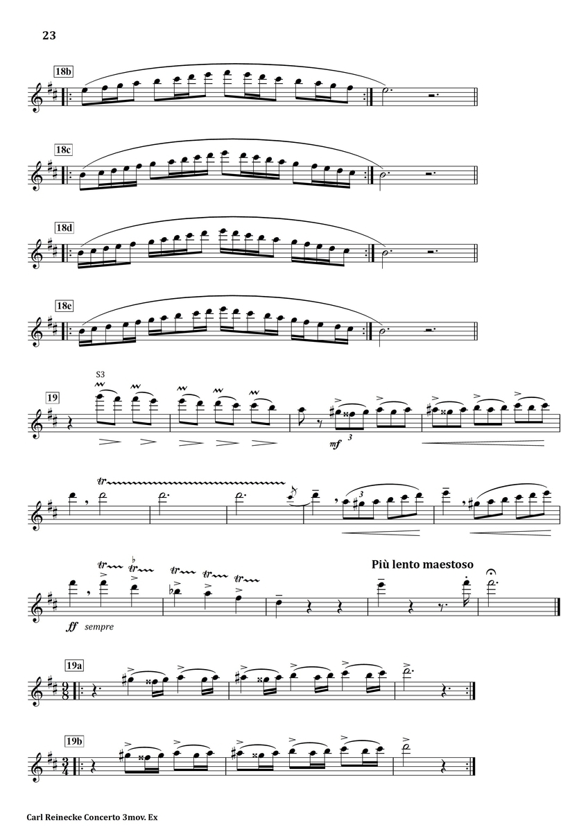 Reinecke : Concerto 3 mov. - フルート上達の秘伝