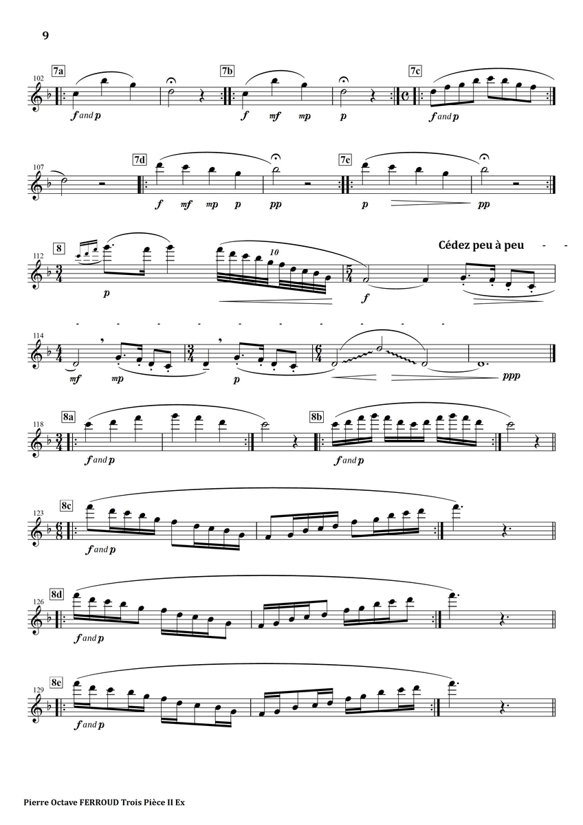 Ferroud Trois Pieces II. Jade フルート上達の秘伝