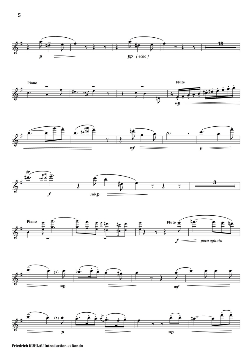 Kuhla Rondo Kuhlau : Introduction et Rondo - フルート上達の秘伝