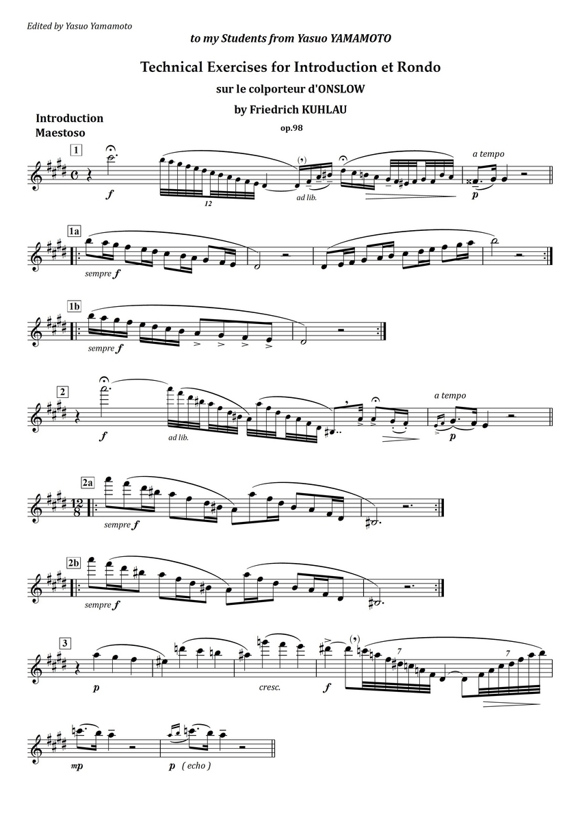 Kuhla Rondo Kuhlau : Introduction et Rondo - フルート上達の秘伝