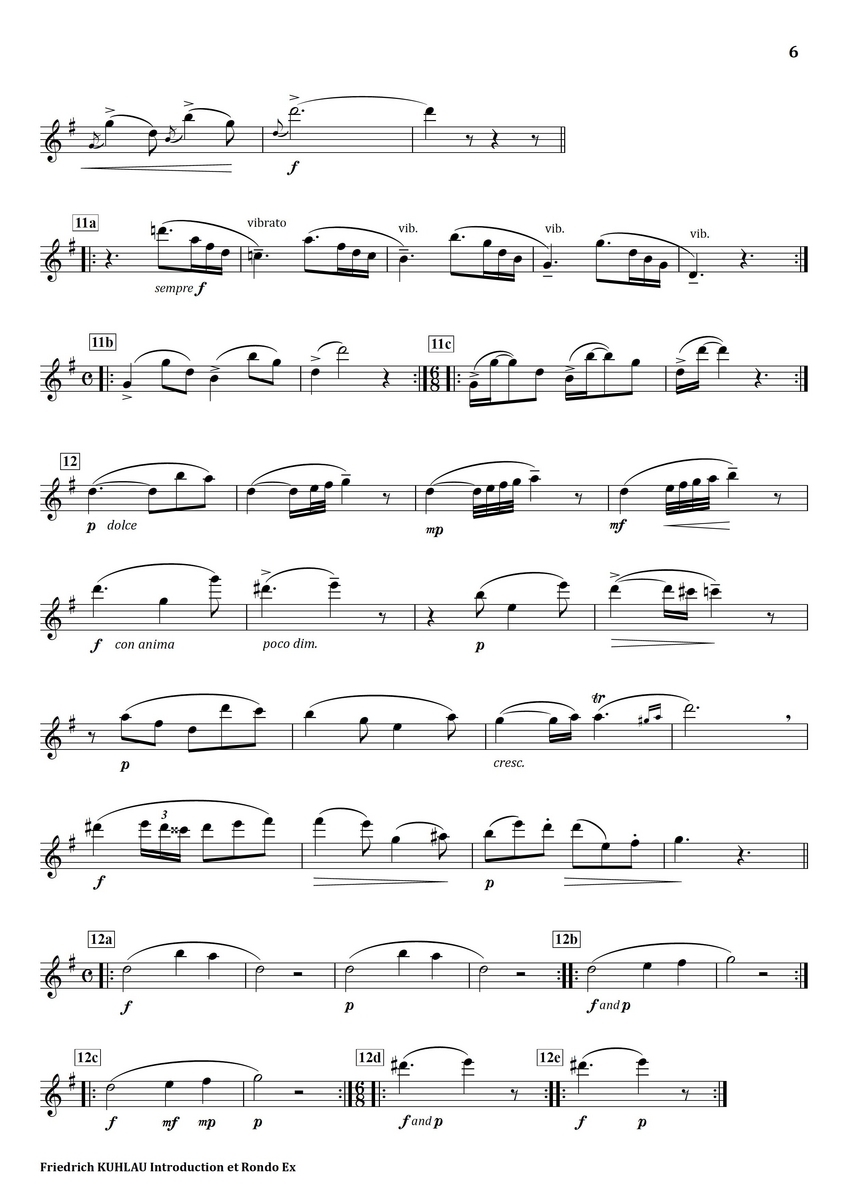 Kuhla Rondo Kuhlau : Introduction et Rondo - フルート上達の秘伝