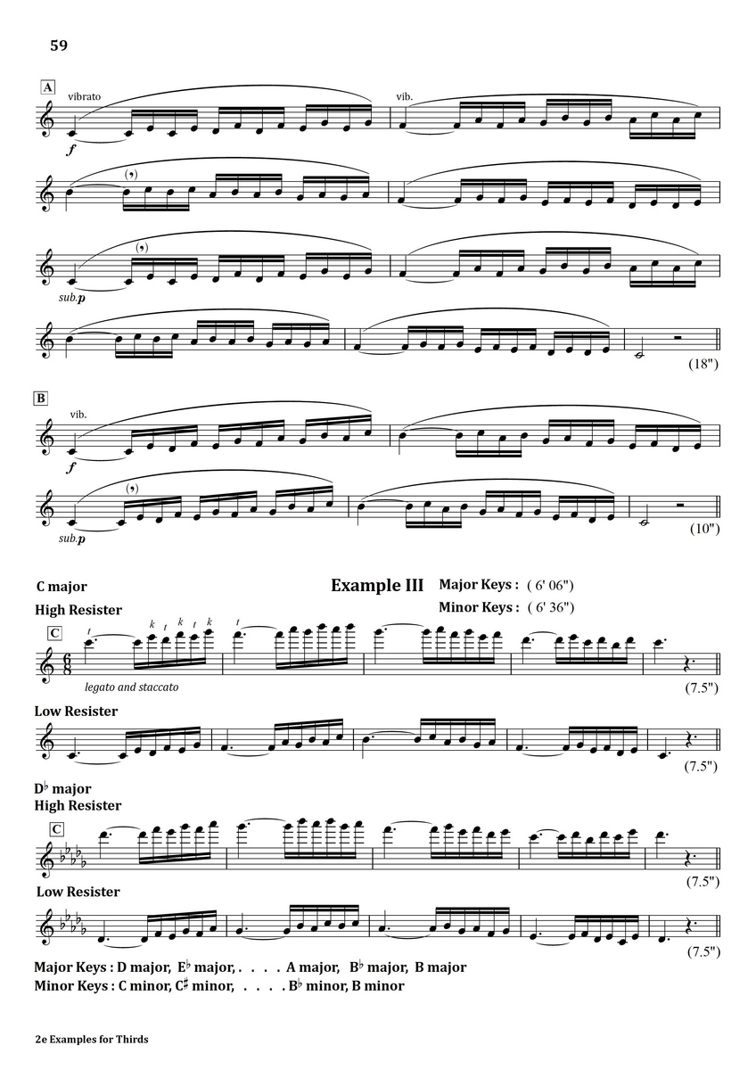 New Daily Exercises 2e. : Examples for Thirds - フルート上達の秘伝