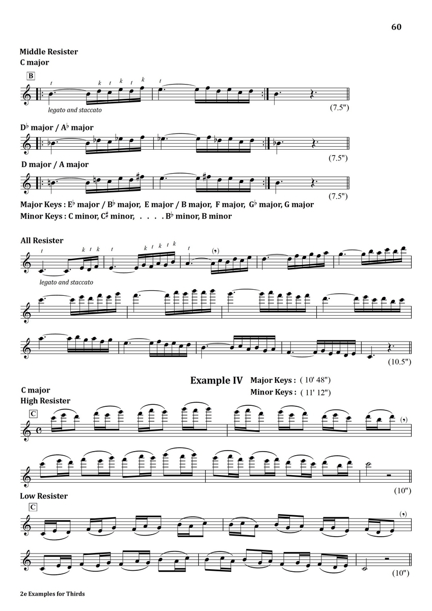 New Daily Exercises 2e. : Examples for Thirds - フルート上達の秘伝