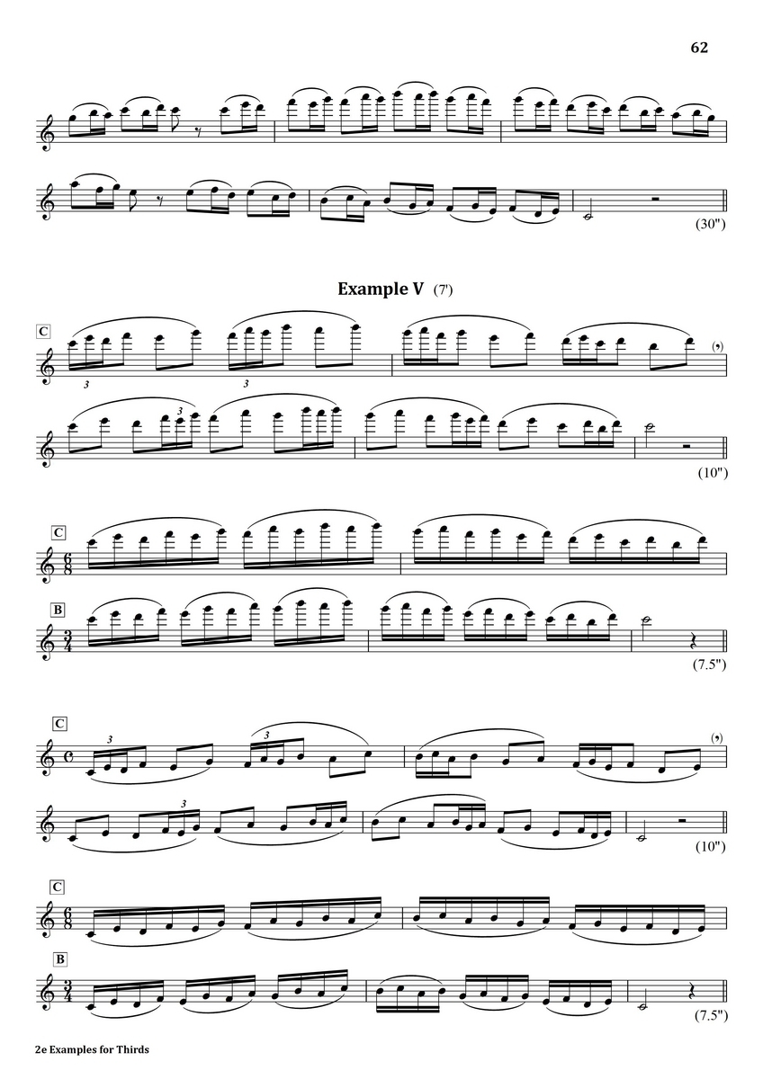 New Daily Exercises 2e. : Examples for Thirds - フルート上達の秘伝