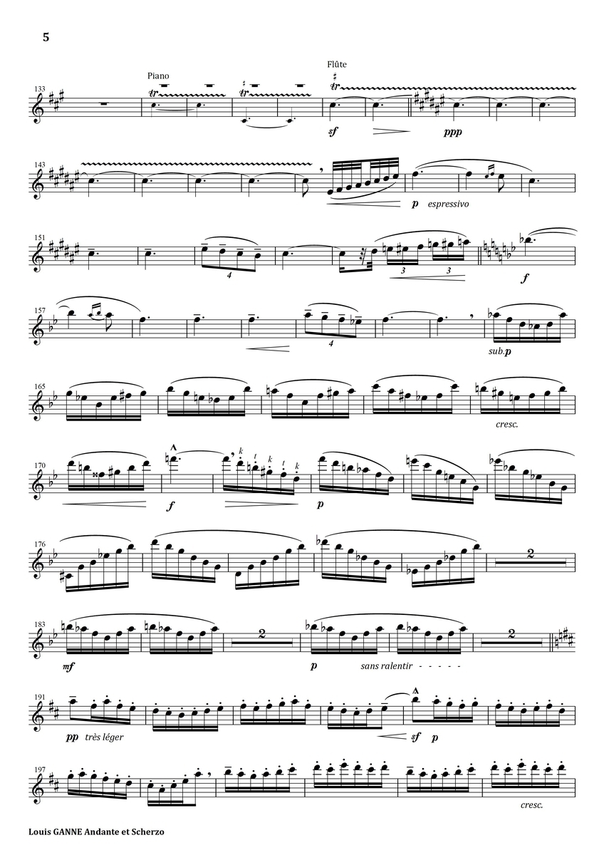 Ganne : Andante et Scherzo - フルート上達の秘伝