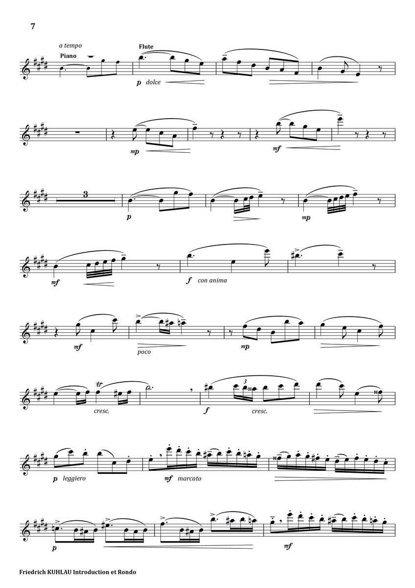 Kuhla Rondo Kuhlau : Introduction et Rondo - フルート上達の秘伝