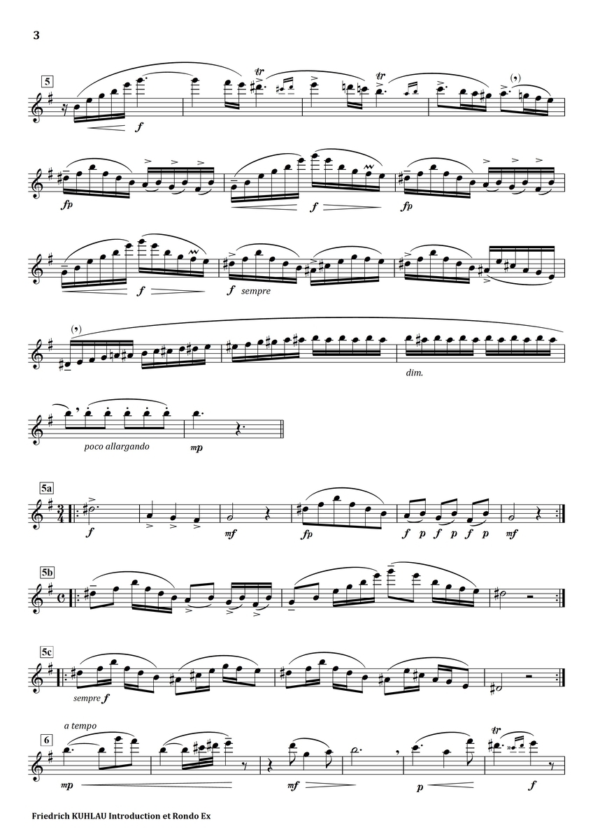 Kuhla Rondo Kuhlau : Introduction et Rondo - フルート上達の秘伝