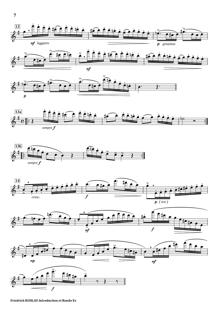 Kuhla Rondo Kuhlau : Introduction et Rondo - フルート上達の秘伝