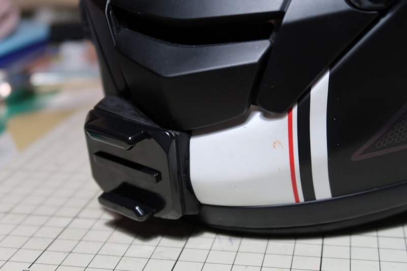 Goproのヘルメットへのマウント方法を エポキシパテを使って改善 たまに乗るバイク乗りの日常ブログ