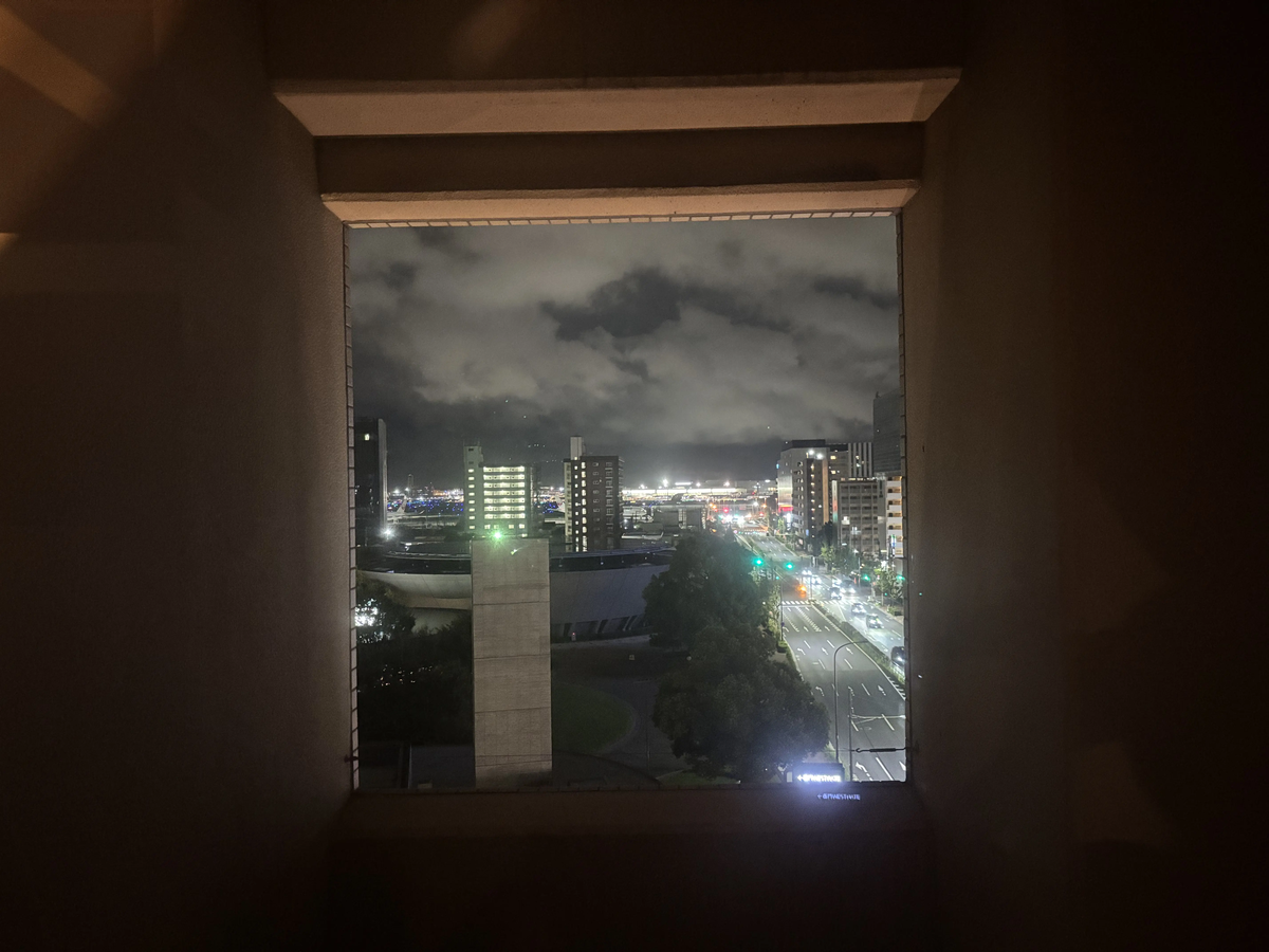 部屋の窓からの眺望