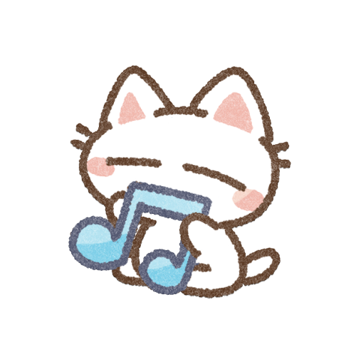 cat listening to music 音楽を聴く猫