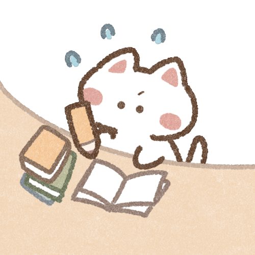 勉強する可愛い猫