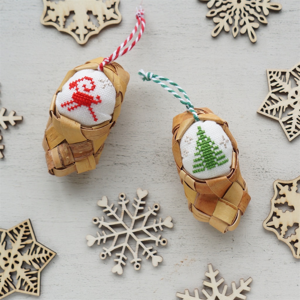 folkloraオリジナルキット【クリスマスの白樺オーナメント＆folkloraの